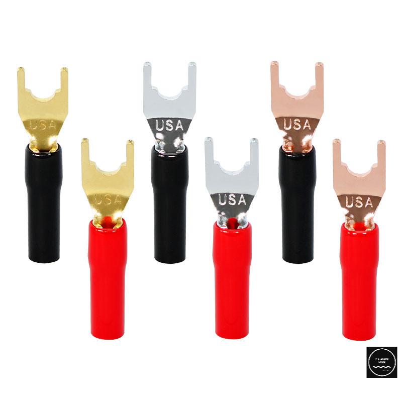 ..spade ขั้วต่อสายลำโพง สำหรับประกอบสายลำโพง จั๊มเปอร์ขั้วลำโพง ราคาต่อ1ชิ้นครับ..