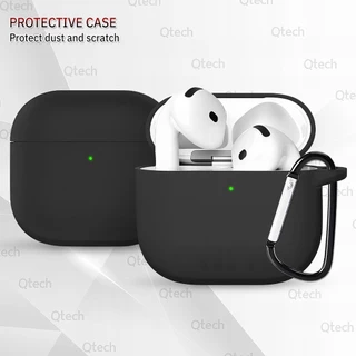 Qtech - เคส ซิลิโคน หูฟัง Airpods 4 มองเห็นไฟ ชาร์จได้ ไม่ต้องถอดเคส - เคสหูฟัง หูฟังไร้สาย หูฟังบลูทูธ สำหรับ Airpods 4