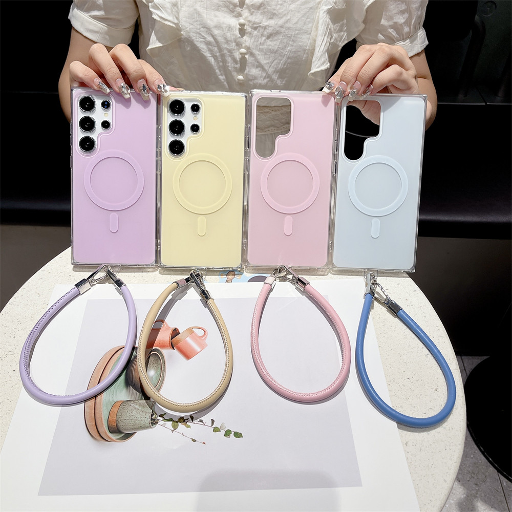 Samsungs25+ S22+ S23+ S24FE Ultra รวมทุกอย่างป้องกันจี้กรณี IMD Simple Candy สี Drop-proof ความคิดสร้างสรรค์สําหรับ Samsung Full Encirclement ปลอก