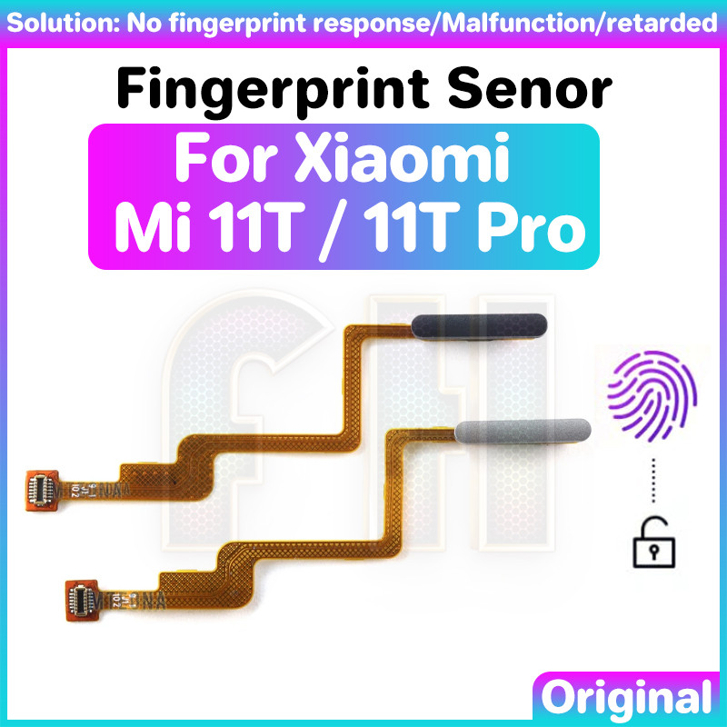 เซ็นเซอร์ลายนิ้วมือสําหรับ xiaomi mi 11t pro mi11t pro touch id sensor home return key flex สายริบบิ้นปุ่ม flex เปลี่ยนอะไหล่ซ่อม