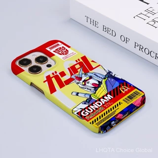 จำ yuanzu กันดั้มเข้ากันได้สำหรับ IPhone16 15 14 13 12 11 PRO MAX x XR XS MAX 8 7 6วินาทีบวก SE 2020สดใสก๋วยเตี๋ยวสี่ขนมปังป้องกันกล้องกันกระแทกปกหลังโทรศัพท์กรณี N