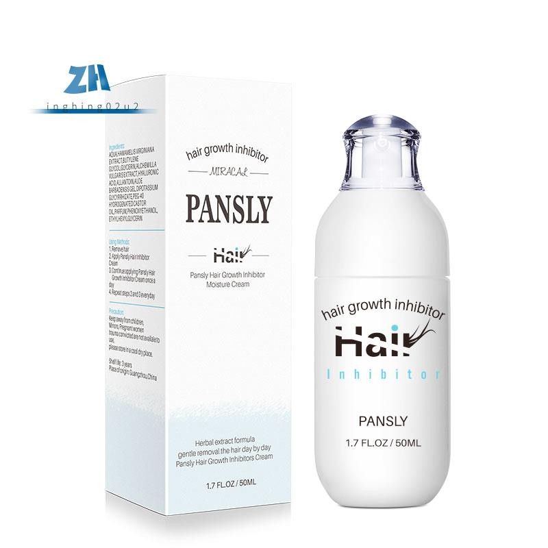 Hair Growth Inhibitor Removal Cream Beard Intimate Face ขา Body รักแร้ไม่เจ็บปวด 50Ml