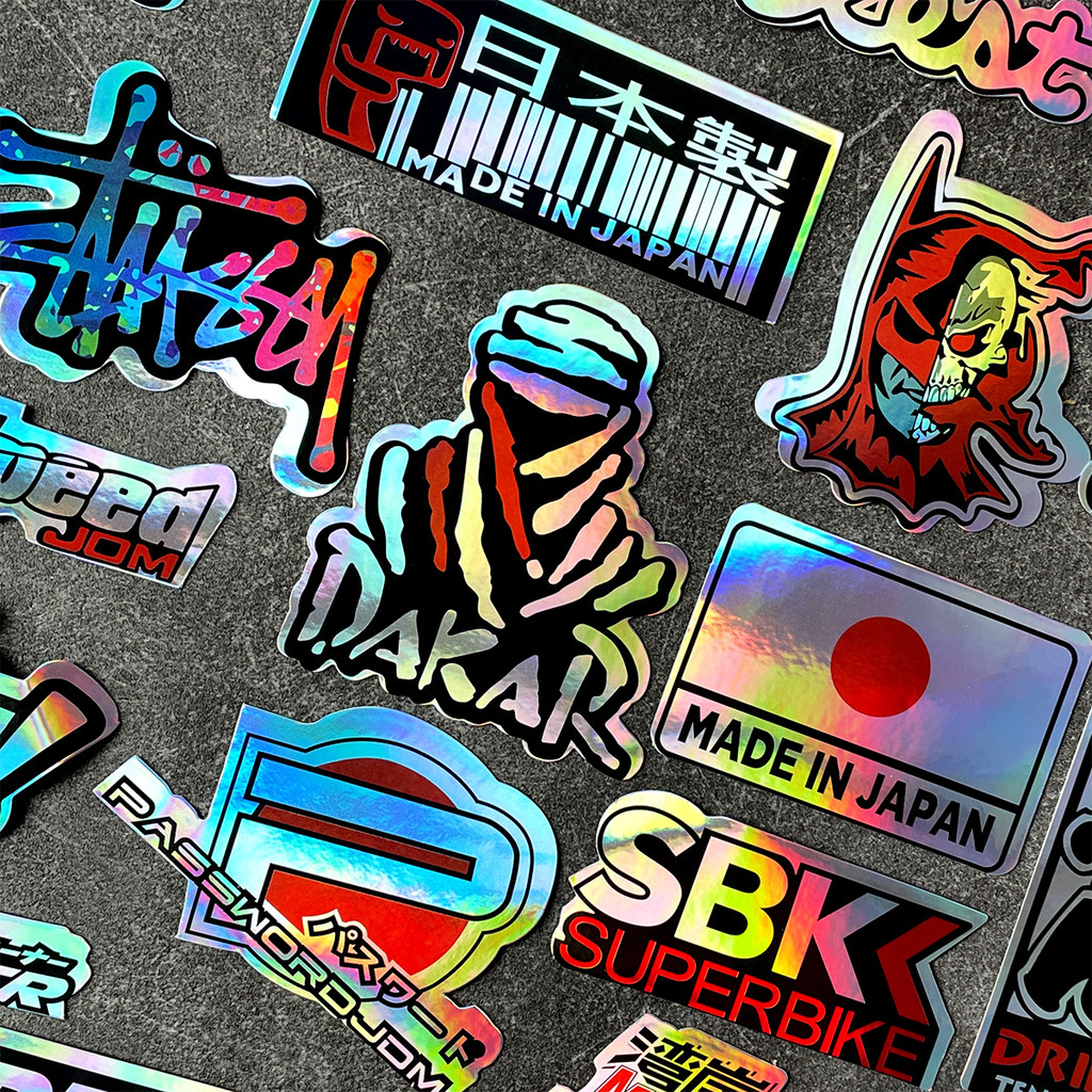 40 ชิ้น JDM สติกเกอร์ญี่ปุ่นจัดแต่งทรงผมสัญลักษณ์สติกเกอร์รถจักรยานยนต์รถสเก็ตบอร์ดรูปลอกสําหรับ Yam