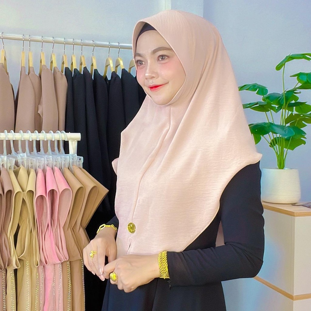 ผ้าคลุมฮิญาบสลาฟหน้านิ่มรุ่นมีคาง SIZE [ M ]