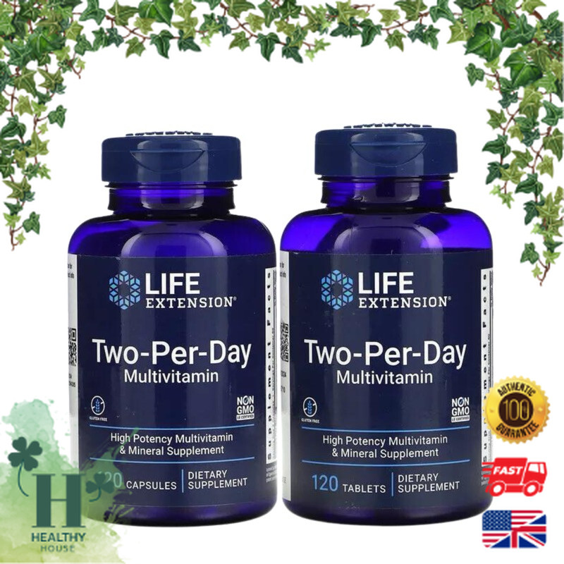 พร้อมส่ง Life Extension Two-Per-Day Multivitamin 60 120 Capsules Tablets วิตามินรวม แร่ธาตุต่างๆ