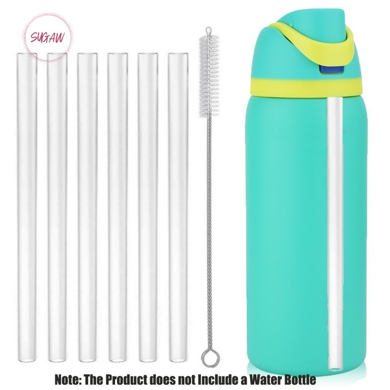 6 ชิ้นขวดน้ําแบบใช้ซ้ําได้หลอดเปลี่ยน,ขวดน้ําฟางสําหรับ Owala FreeSip 24oz 32oz Owala Tumbler อุปกรณ์เสริม SUGAW