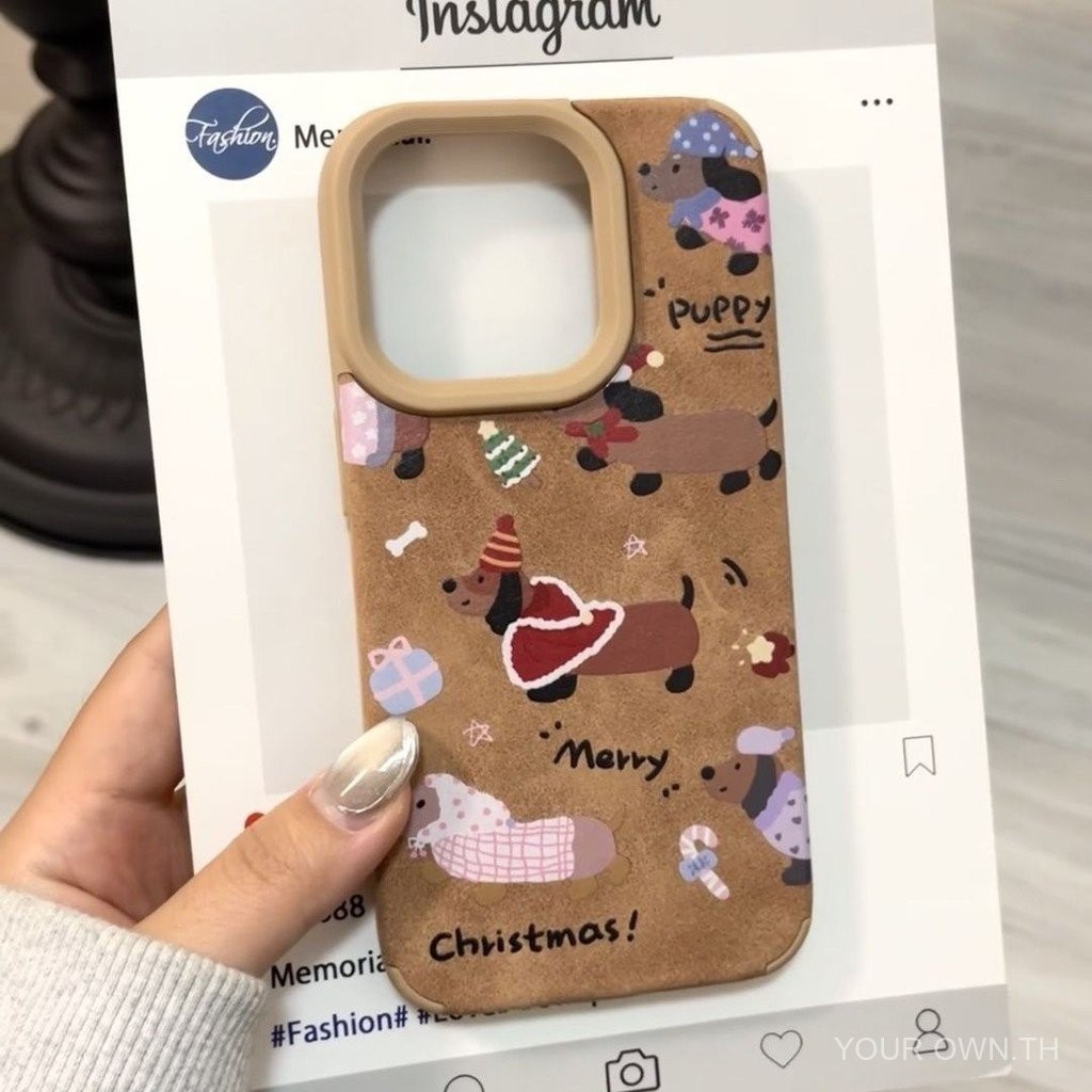 ชุดใหม่หนังสุนัขดัชชุนด์เหมาะสำหรับ Apple 16PROMAX เคสโทรศัพท์มือถือ iphone15ฝ้า14รูใหญ่13เทรนด์12