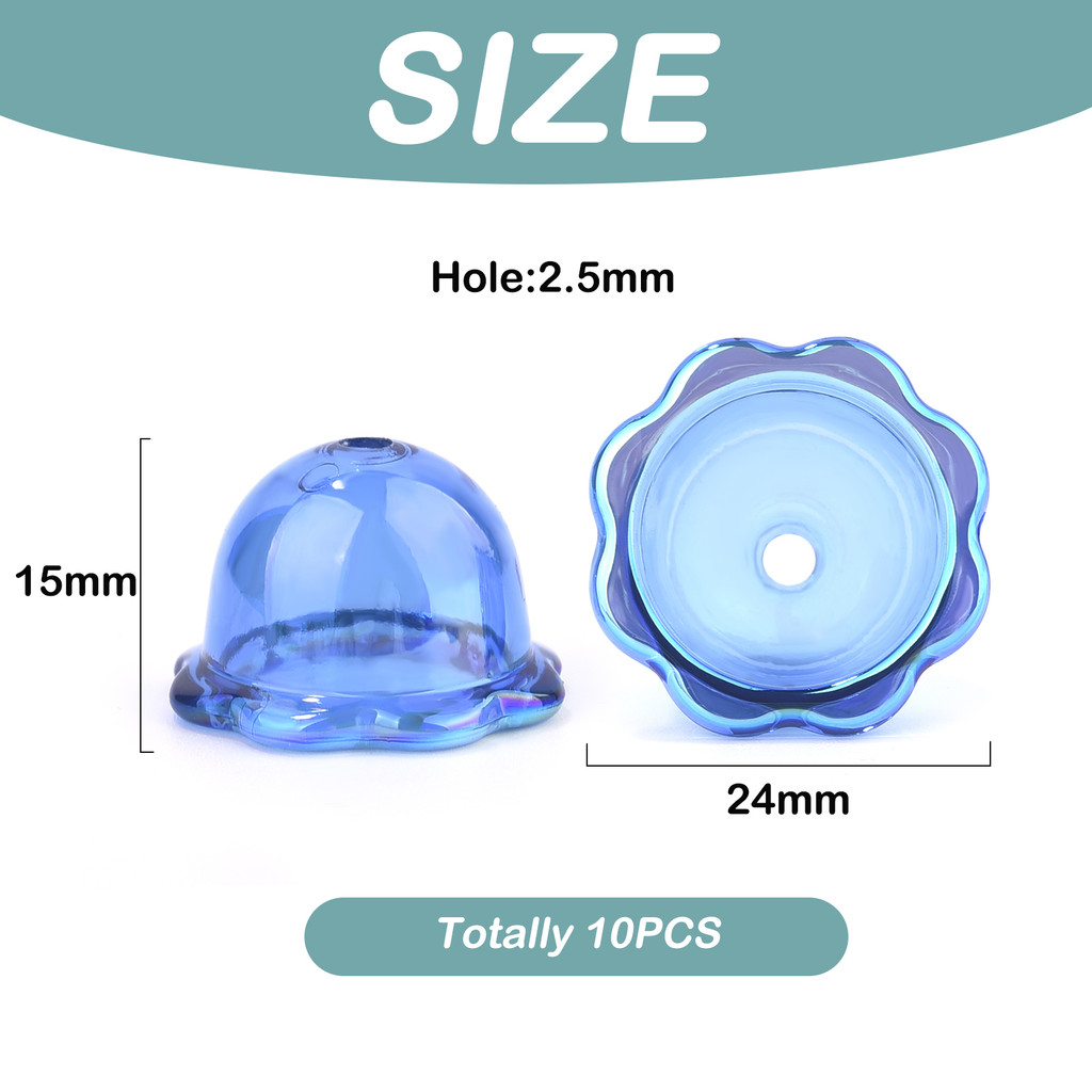 10pcs สีลมกระดิ่งลูกปัด DIY แฮนด์เมดเครื่องประดับคริลิคลูกปัดสร้อยคอจี้ ราคา ถูกที่สุด ดีลบีเคเค แกลเลอรีภาพที่ 9