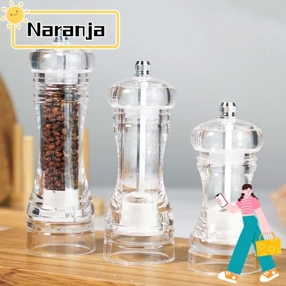 นราเนีย 1ชิ้นเครื่องบดพริกไทย,แบบพกพาปรับหยาบเกลือพริกไทยเชคเกอร์,ปรุงรสอะคริลิเซรามิกโรเตอร์ครัวเครื่องมือ