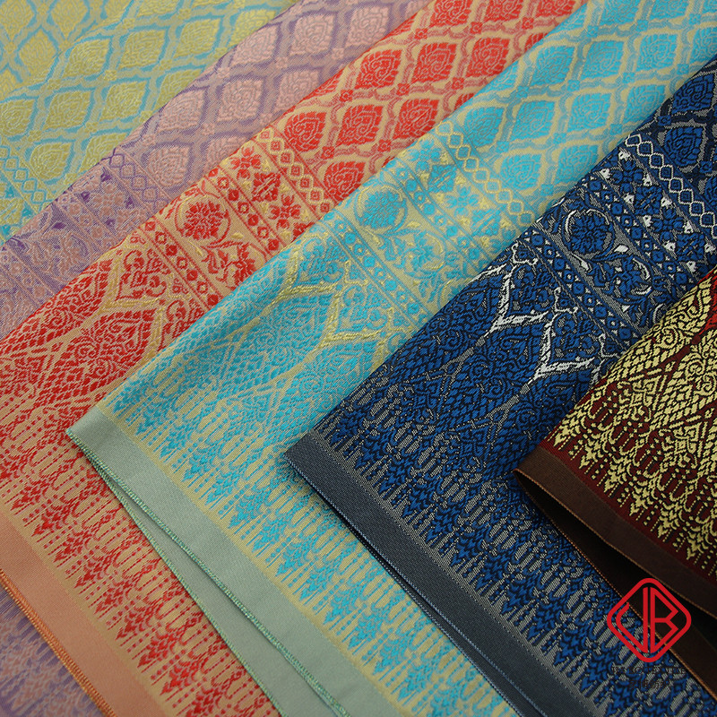 สไตล์ชาติพันธุ์เอเชียตะวันออกเฉียงใต้ Myanmar ประเทศไทย Tsun Jacquard เสื้อผ้าผ้ากระโปรงกระโปรงสั้นกระโปรง One Piece ผ้า D Home Expo