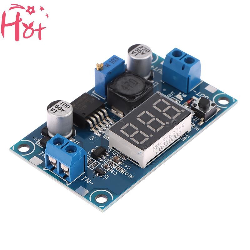 GE LM2596 - โมดูลสเต็ปดาวน์แบบปรับได้พร้อมจอแสดงผลโวลต์มิเตอร์แบบดิจิตอล LM2596S ตัวควบคุมแรงดันไฟฟ้าทรงสี่เหลี่ยม