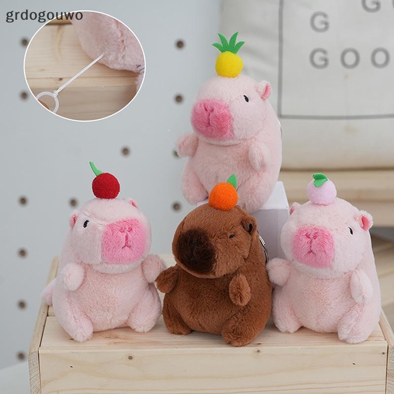 Grdog 1 ชิ้นน่ารัก Capybara ตุ๊กตาพวงกุญแจของเล่นสมจริง Capybara ตุ๊กตาสัตว์ของเล่น Capybara จี้สําหรับกระเป๋าเป้สะพายหลังเด็กของขวัญวันเกิด th