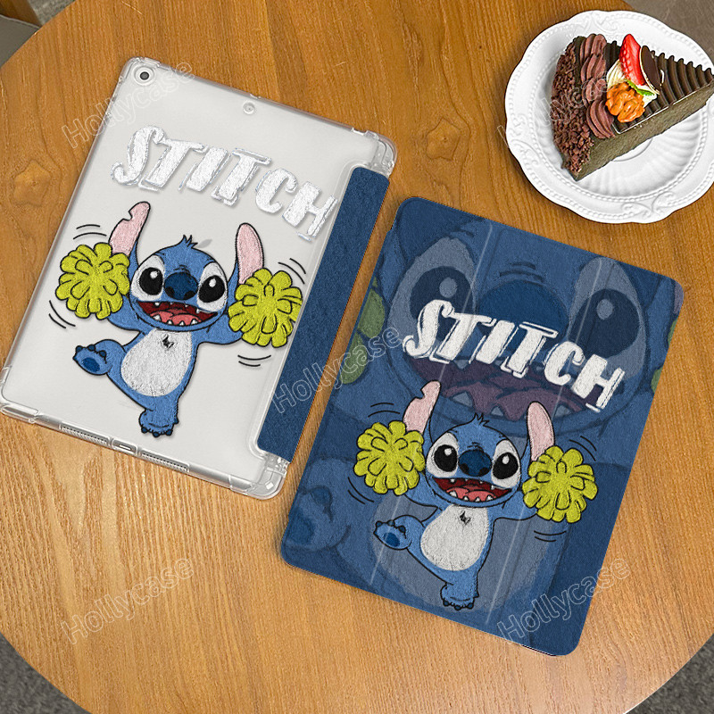 เคสไอแพด Air 4 5 10.9 Air6 Happy เชียร์ Stitch Pro11 ช่องเสียบปากกา iPad gen9 8 7 10.2 พับสามโปร่งใส gen5/6/Air1/2 9.7 TPU ถุงลมนิรภัย Gen10 iPad mini 6 7 กรณี ราคา ถูกที่สุด ดีลบีเคเค แกลเลอรีภาพที่ 3