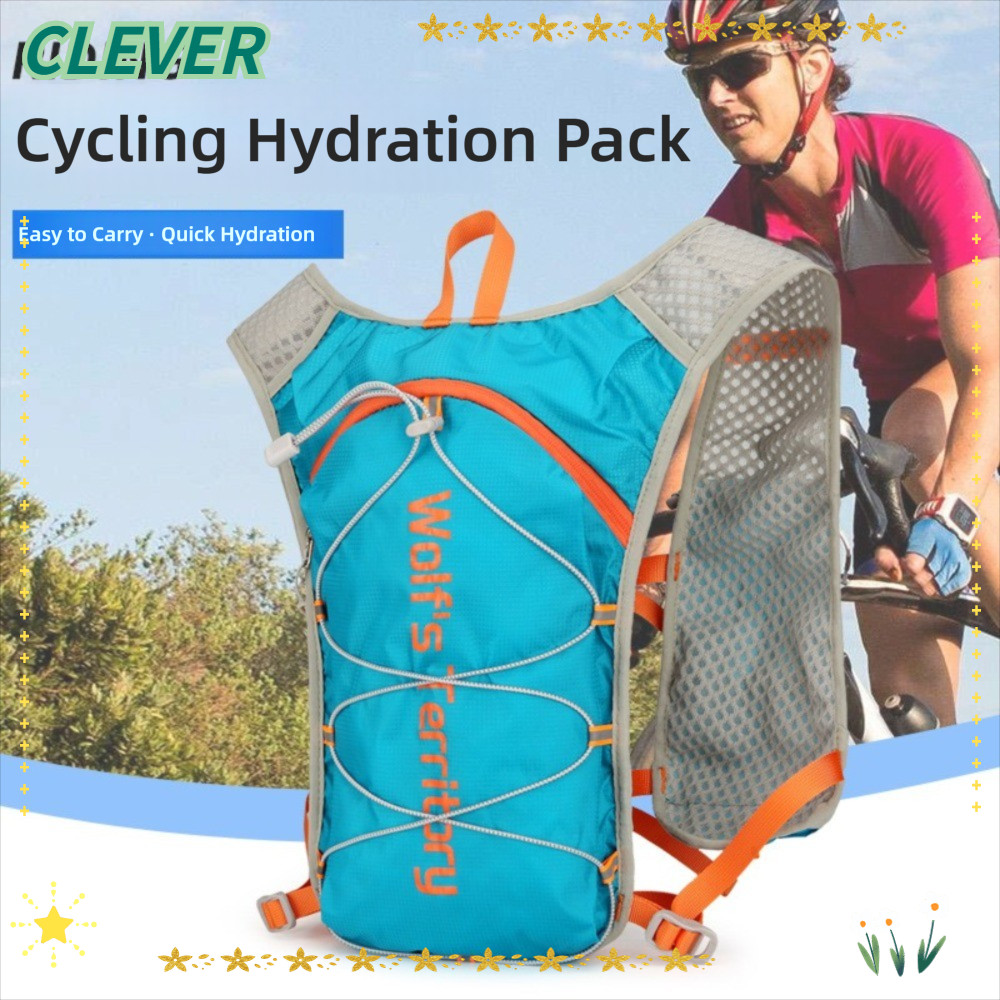 กระเป๋าวิ่ง CLEVER, 5L Ultralight Marathon Hydrating Backpack, เสื้อกั๊กน้ําผ้าสะท้อนแสง Breathable Trail Running Backpack Running
