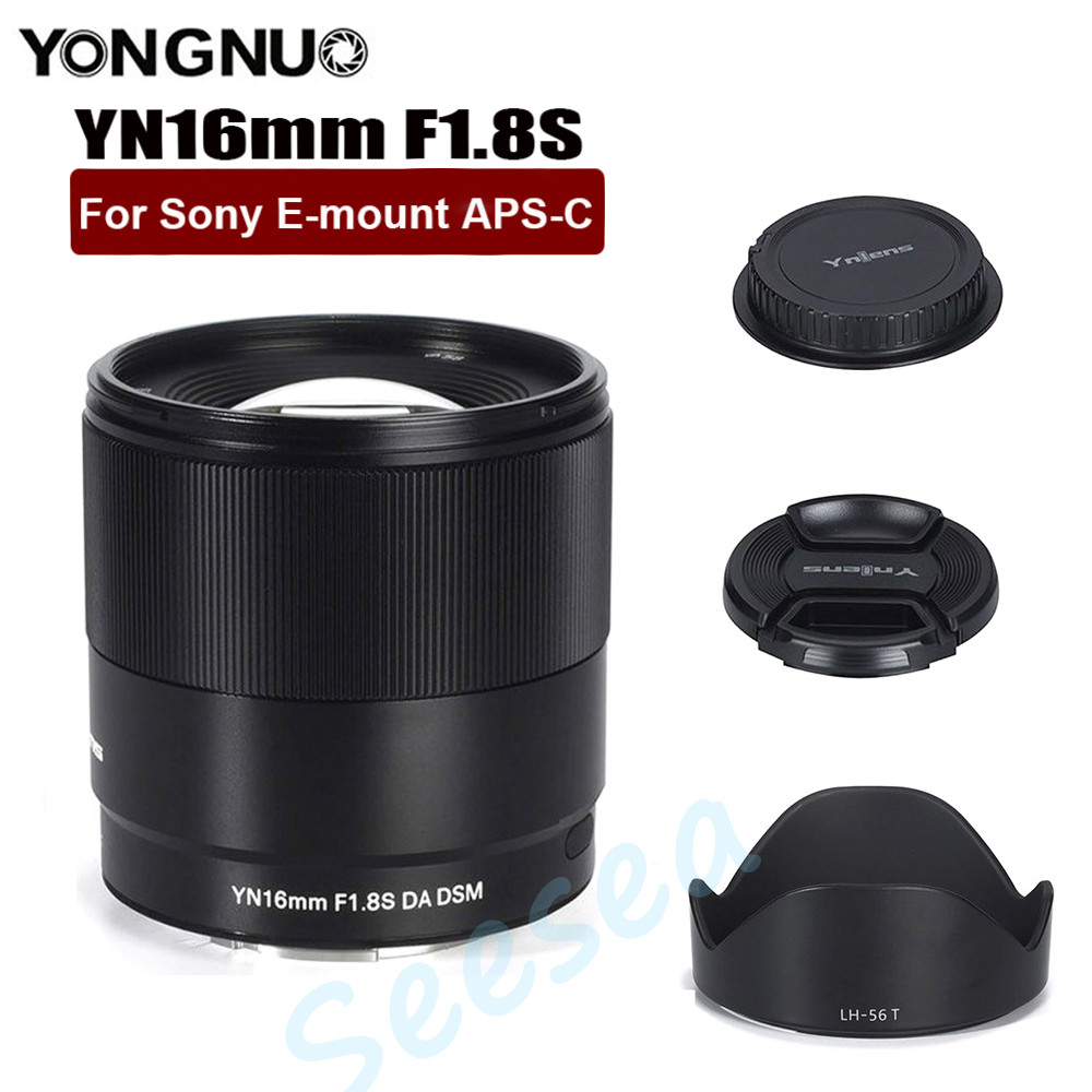 YONGNUO YN16mm F1.8S DA DSM AF MF 16mm F1.8 รูรับแสงขนาดใหญ่มุมกว้าง Prime เลนส์สําหรับ Sony E Mount