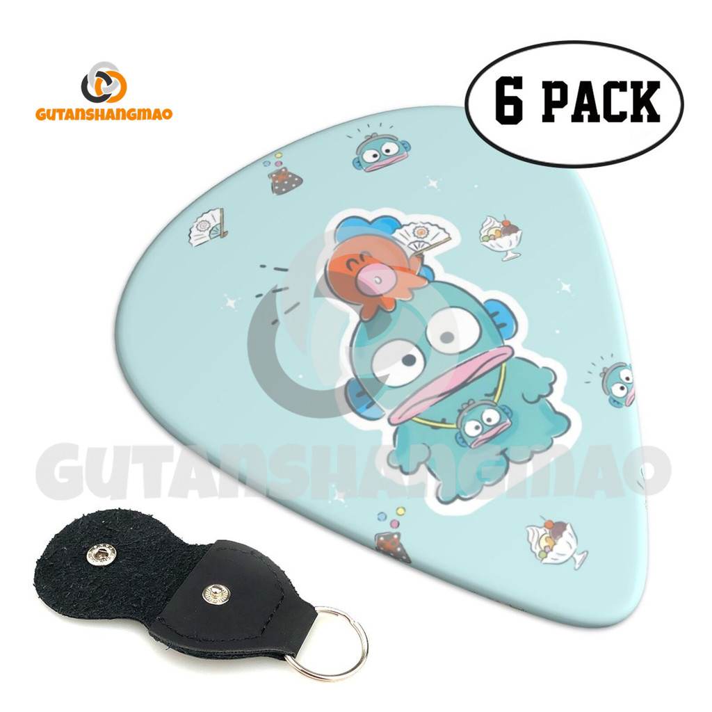 Hangyodon 6PCS Guitar pick 3 Different ความหนา Guitar Picks เหมาะสําหรับกีตาร์, อูคูเลเล่, ฯลฯ