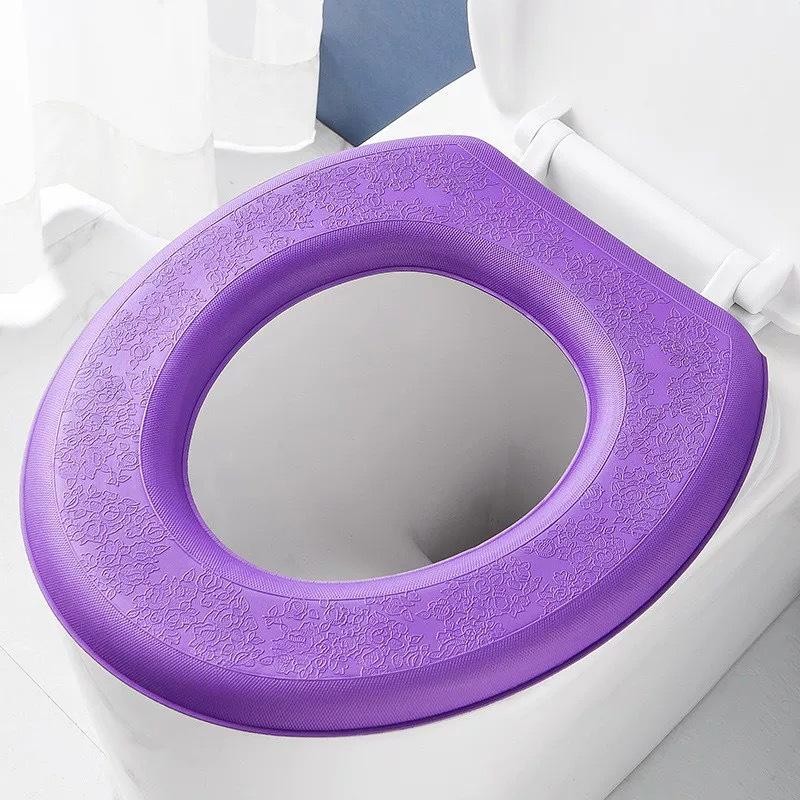 ღ สติกเกอร์โฟมล้างได้ ฝารองนั่งชักโครกกันน้ำ ซิลิโคน สี่ฤดู อุปกรณ์ชักโครกในครัวเรือน - รูปที่ 6