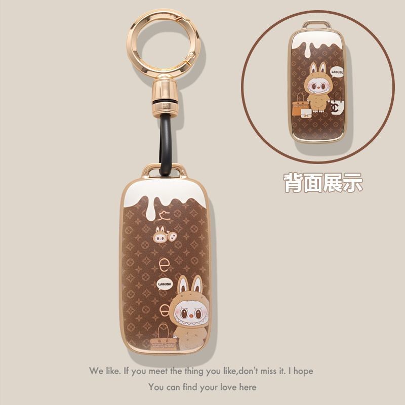 เหมาะสําหรับ Geely EX5 Key Case Geely EX5 & proton e.MAS 7 กุญแจรถ Labubu สไตล์ proton e.MAS 7 พวงกุ