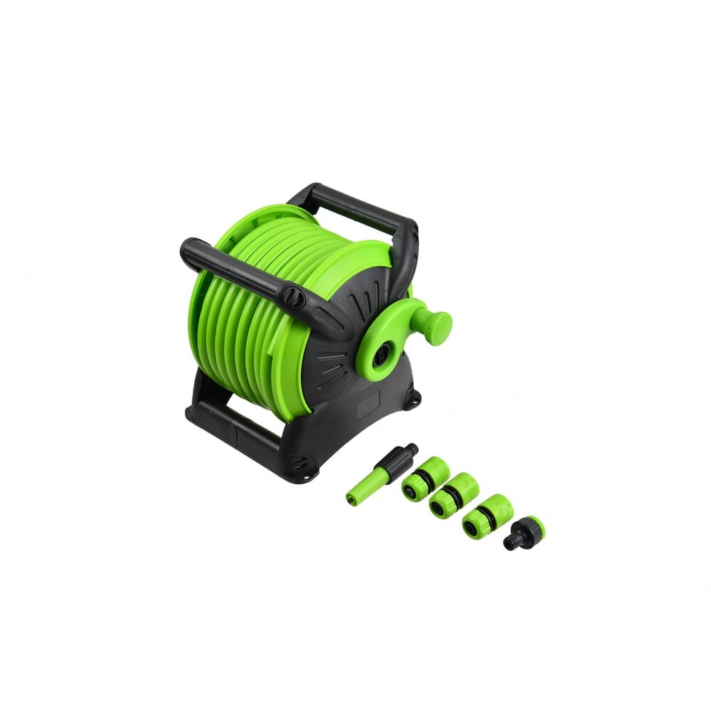 Lookpat_Mall Tree O Plus ชุดโรลสายยาง ขนาด1/2ยาว20 เมตร รุ่นGLB-8216-0 สีเขียวดำ ยอดขายอันดับหนึ่ง