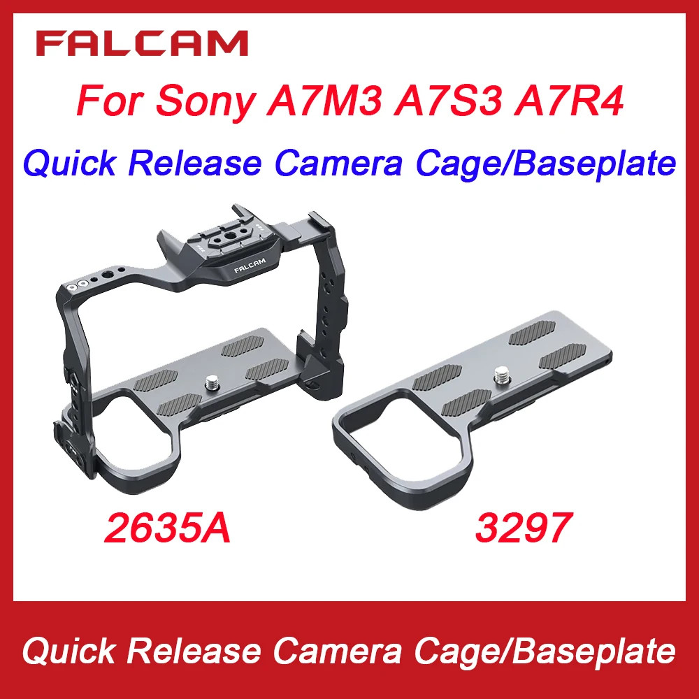 FALCAM F22&F38&F50 2635A กรงกล้องด่วน/3297 แผ่นฐาน V2 สําหรับ Sony A7M3 A7S3 A7R4