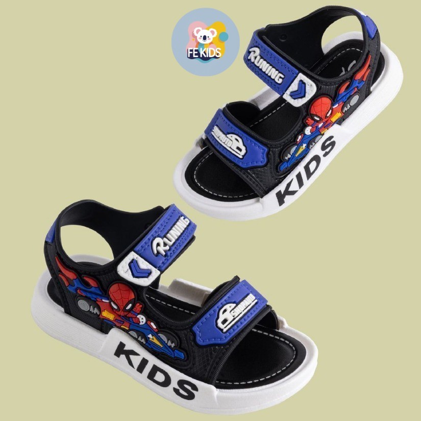 อายุ 4-9Yrs Spiderman Boy รองเท้าแตะเด็กรองเท้าแตะขนาด 26-35 รองเท้าแตะ Selipar Budak By FE