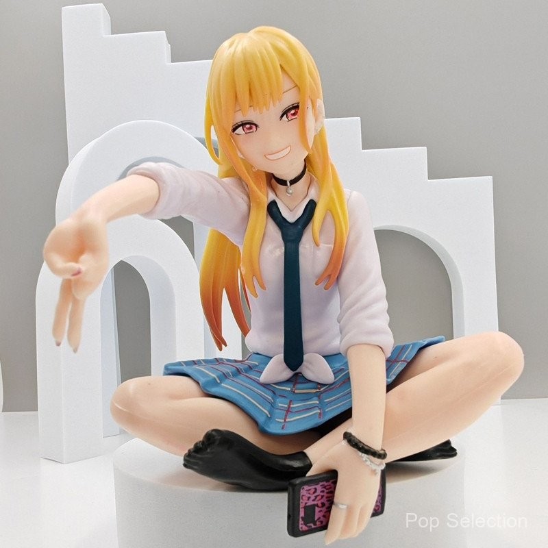 11 ซม.อะนิเมะของฉัน Dress-Up Darling ตําแหน่งนั่ง Kitagawa Marin ชุดนักเรียน Cos ชื่อ PVC Action Figures คอลเลกชันตุ๊กตาของเล่น