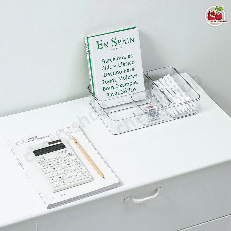 กล่องเก็บของใส กล่องใส่เครื่องสำอาง กล่องเก็บเครื่องสำอาง เก็บไว้เครื่องใช้สำนักงานเครื่องสำอางค์ - รูปที่ 6