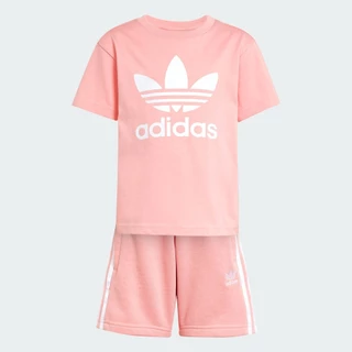 adidas Lifestyle Adicolor Shorts Tee Set Kids Unisex Pink JC9158