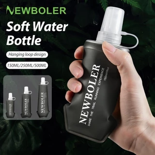 Newboler 150ml 250ml 500ml Running Soft Flask กีฬาขวดน้ํานุ่ม TPU ขวดน้ําพับได้เหมาะสําหรับมาราธอน Off Road Running Slow Running Camping Bike