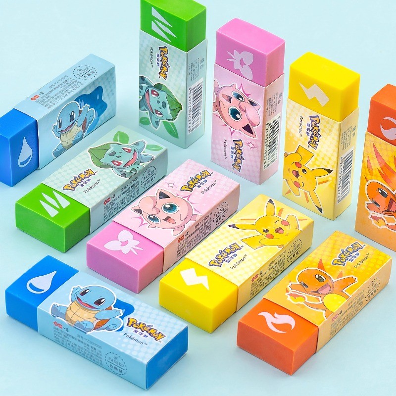 Pokémon Image Gathering Good Eraser สําหรับนักเรียนชั้นประถมศึกษาเช็ดทําความสะอาดด้วยเศษ Few