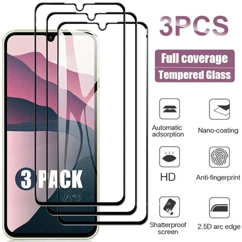 1-3 ชิ้นสําหรับ Fairphone6 Fairphone5 Fairphone4 HD สีดําขอบฟิล์มกระจกนิรภัยสําหรับ Fairphone 6 5 4 