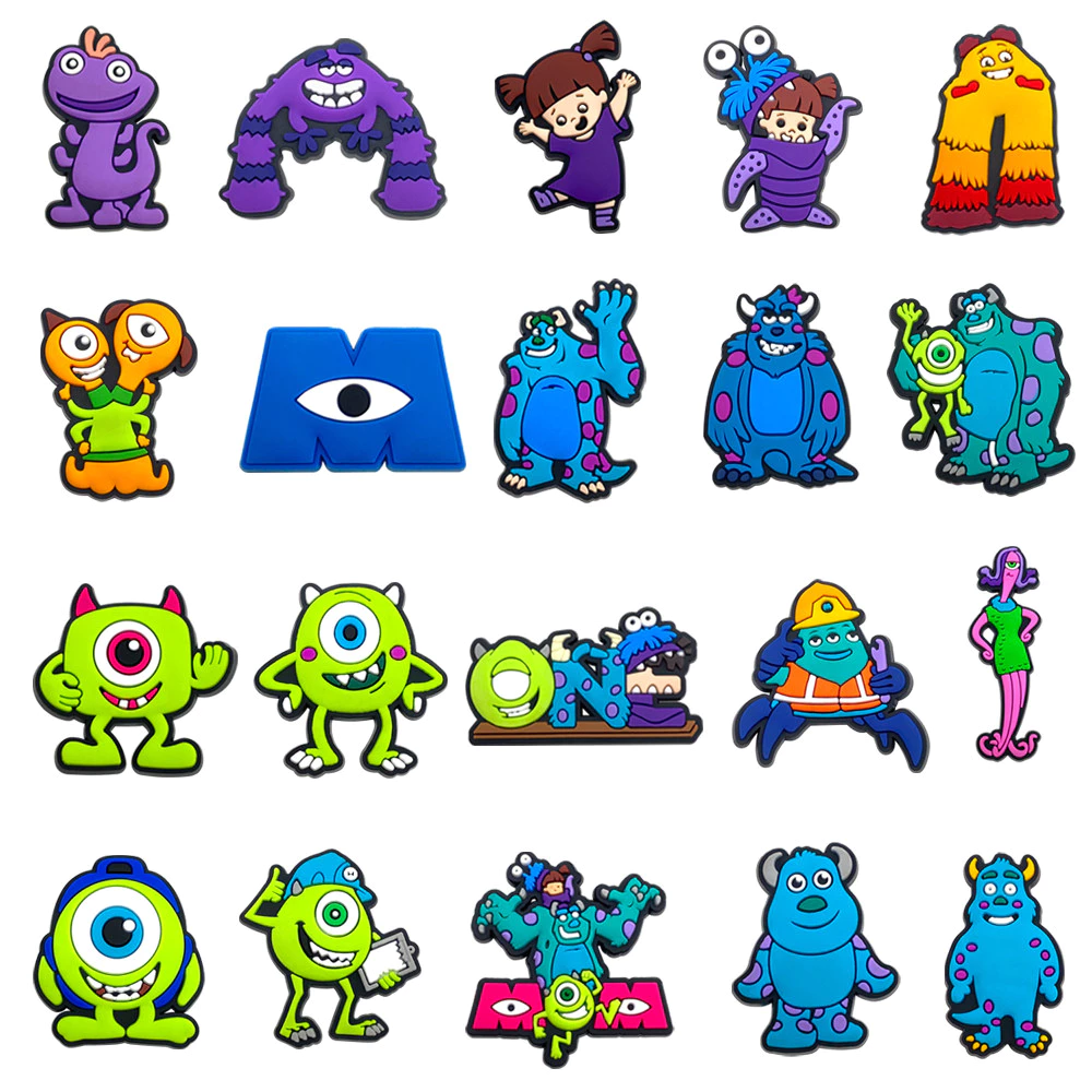 20 ชิ้น/เซ็ตรองเท้า Charm MEIDJ ตัวติดรองเท้า Pvc ตัวการ์ตูน สำหรับตกแต่ง MEIDJ Diy รองเท้าหัวโต ติดง่าย น่ารัก