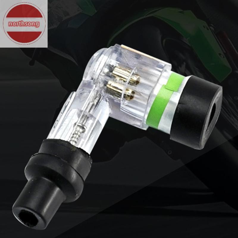 NOR 1 ชิ้น Universal Flash Spark Plug หมวกแรงดันสูงข้อศอกรูปรถจักรยานยนต์จุดระเบิด Spark Plug Cap อุปกรณ์ตกแต่งรถจักรยานยนต์ TH