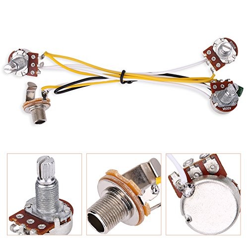 Guitar Wiring Harness Set Prewired 500K Pots Control Knobs Wiring Harness Kit for JB Electirc Guitar