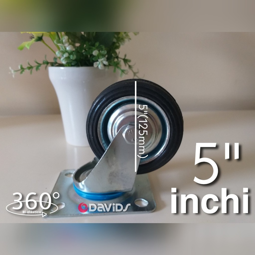 Shopee gp88 - 5 นิ้วยาง Caster Cabinet Cart Trolley Wheels Live