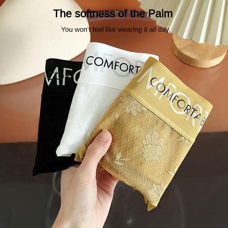 กางเกงชั้นในผู้หญิง เนื้อผ้านุ่มเบาใส่สบาย ระบายอากาศได้ดี ขนาดไซส์ M-2XL - รูปที่ 4