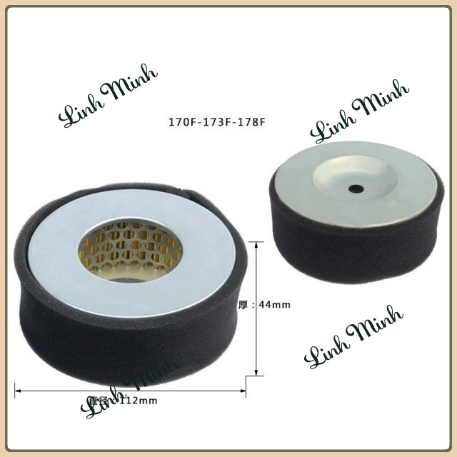 Yanmar L40 L48 L50 L60 L70 จีนกรองอากาศ Core 170F 173F 178F เครื่องยนต์ 1.5kw 1.8kw 2kw 3kw 3.5kw