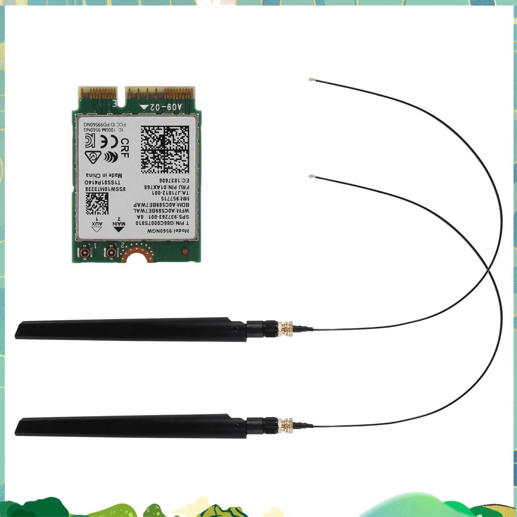 Dual Band Wireless สําหรับ 9560 AC 9560NGW 1.73Gbps Wifi 802.11Ac 5.0 Wlan การ์ด MHF4เสาอากาศ L 10