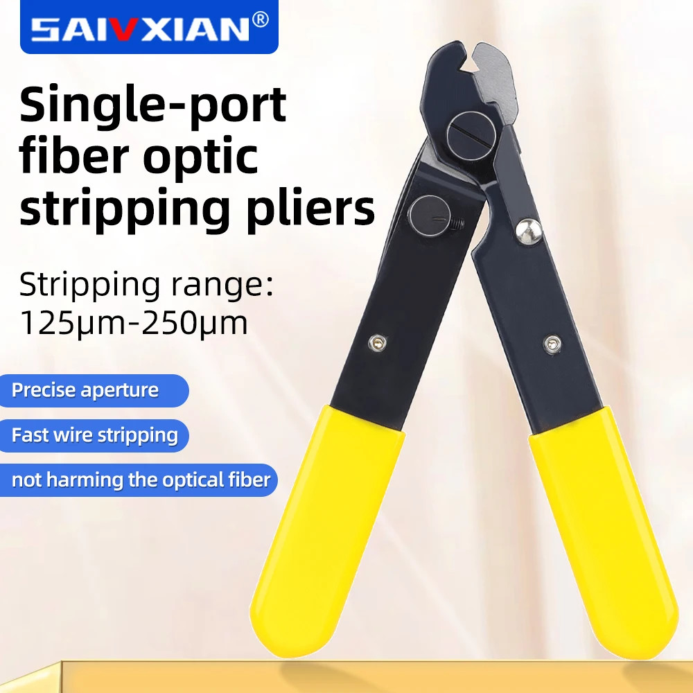 SAIVXIAN FO103-S หลุมเดียวไฟเบอร์ออปติกเครื่องปอกสายไฟ clamp คีมปอกไฟเบอร์ Wire Stripper Fiber Optic Miller คีม