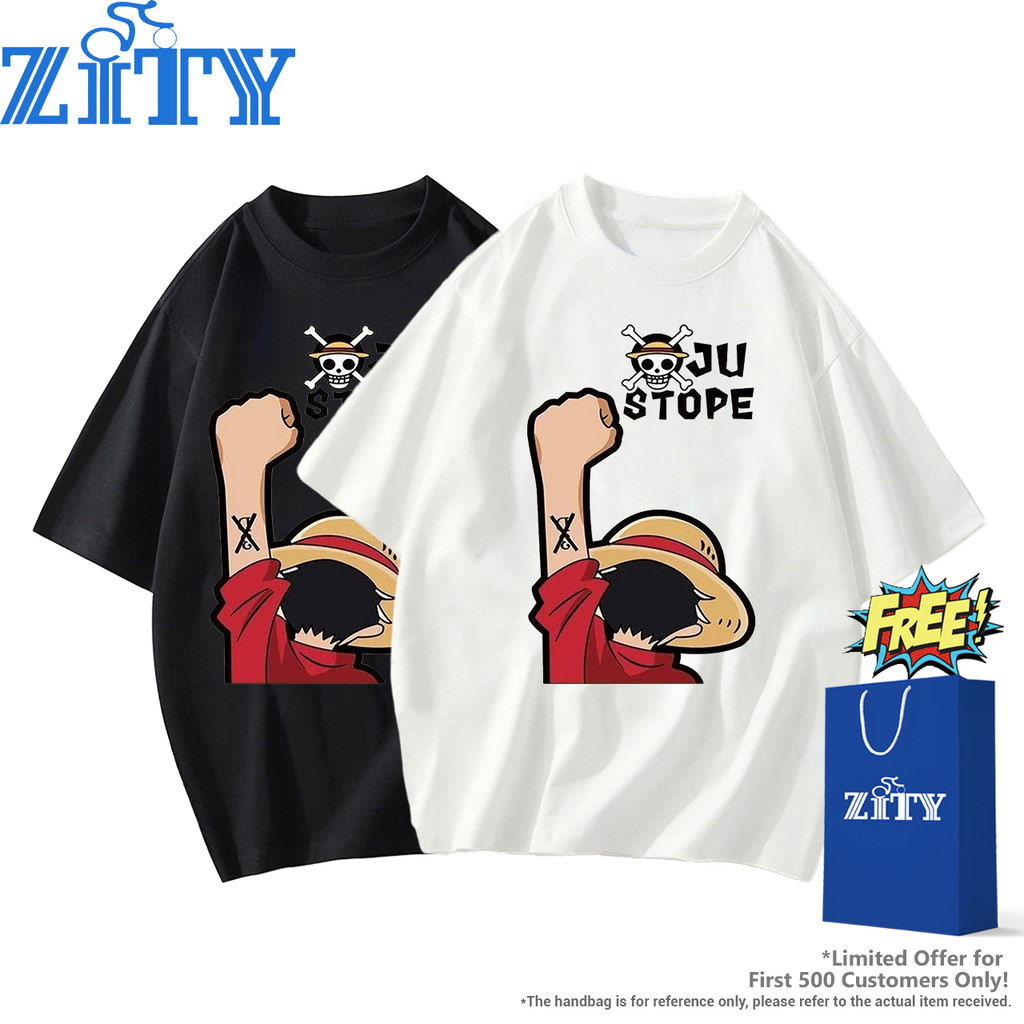 ZITY เสื้อยืด cotton 100% คอกลมT-shirt men ✨ ลาย  One Piece ✨เสื้อยืดบุรุษกลางแจ้งสําหรับฤดูร้อนระบายอากาศได้สบา สตรีทแฟชั่  (จัดส่งตลอด 24 ชั่วโมง)