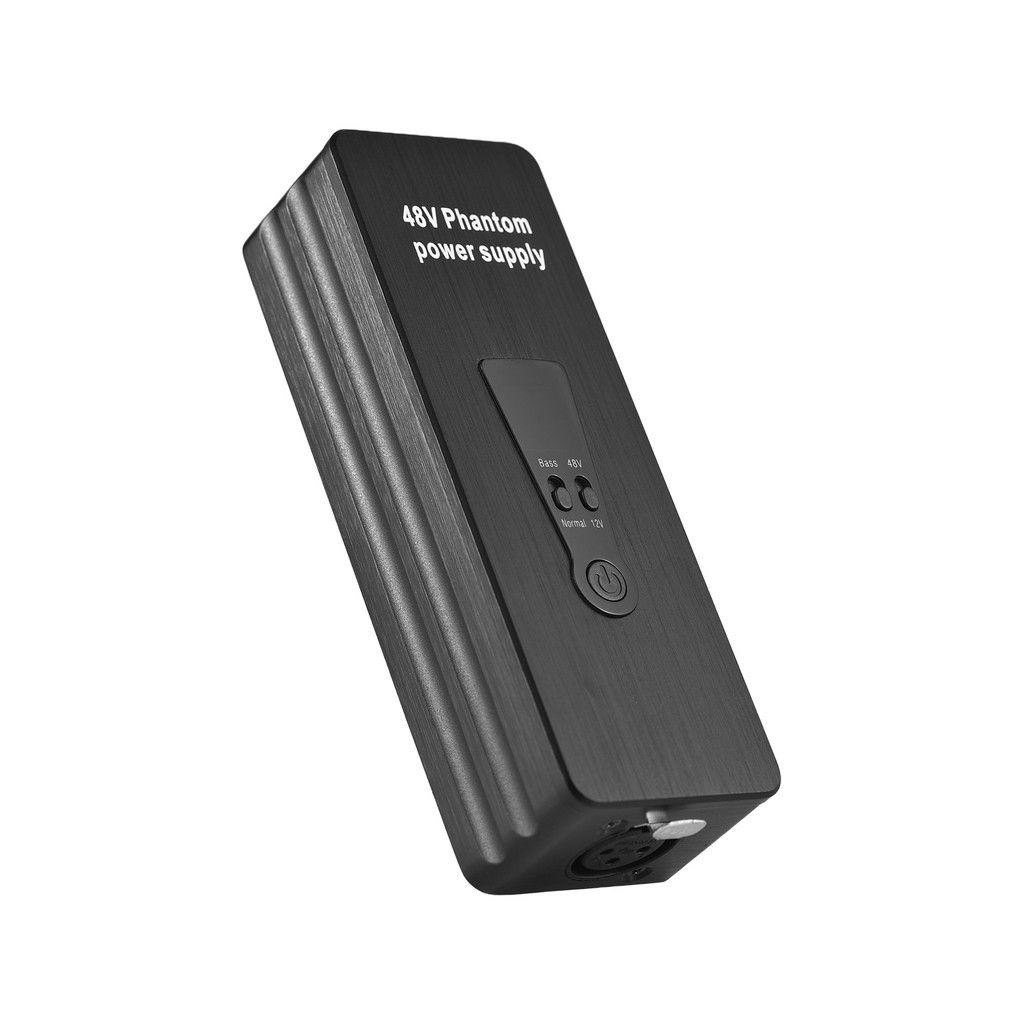 E*M 48V/12V Phantom Power Supply สําหรับไมโครโฟนคอนเดนเซอร์ Mic Preamp Plug and Play แบบพกพาชาร์จ Ph