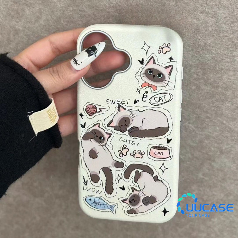 Mischievous Catเคสโทรศัพท์สําหรับIPhone 16 16Pro 16Plus 16Pro Max 11 12 13 14Plus 15Pro XR XS Max 7 8Plusฝาครอบโทรศัพท์เพื่อนสาวSP - รูปที่ 3