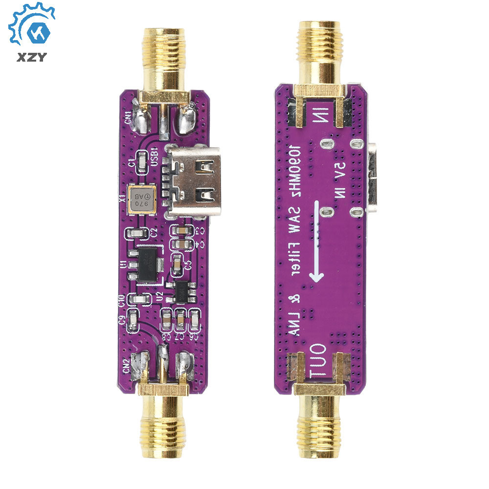 DC5V 1090MHz ADS-B Active SAW Filter และ LNA ต่ําเครื่องขยายเสียงโมดูลประเภท C อินเทอร์เฟซ TA1090EC 
