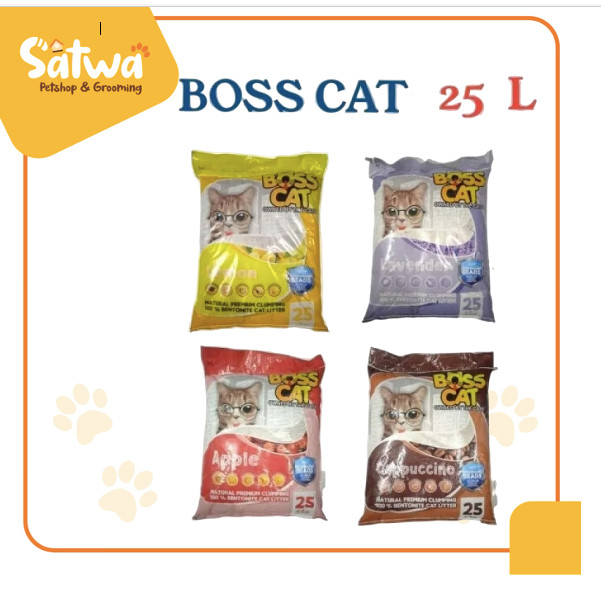 GUNAD Pasir BOSS Cat 25L ทรายแมวก้อนกลิ่น 25 L catsand BossCat Sand Boss Cat 25 ลิตร Sand Boss Cat 2
