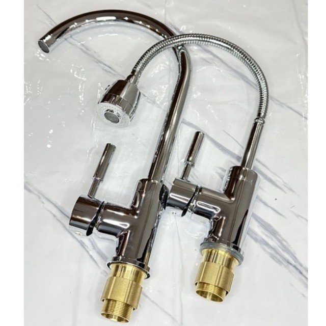 BRASS HOT AND COLD FAUCET, 360 DEGREE ROTATION รับประกัน 24 เดือน