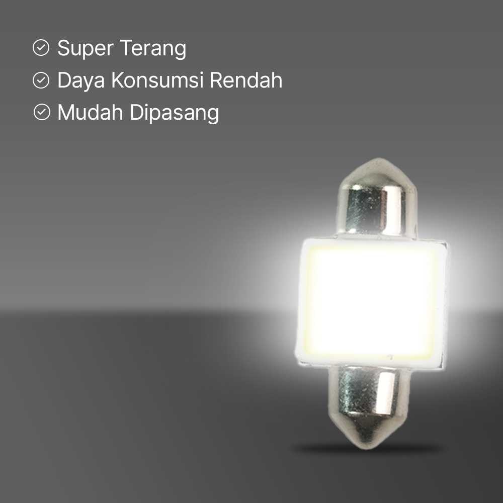 EZShopping ไฟภายในรถ LED แผ่นโดมไฟ C5W 2W Cool White 1 ชิ้น - BA9S