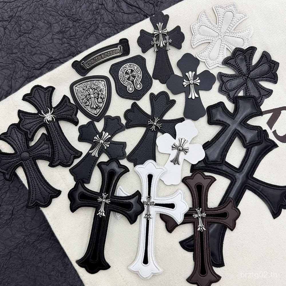 เครื่องประดับ Chrome Hearts Cross Shape สำหรับเสื้อผ้า กระเป๋า และป้าย เย็บเองได้ง่าย