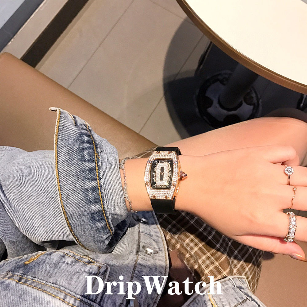 Fgf Richard RM07-01 Red Lips Gypsophila สุภาพสตรีนาฬิกาควอตซ์ Niche Light Luxury High-End เพชรนาฬิกา