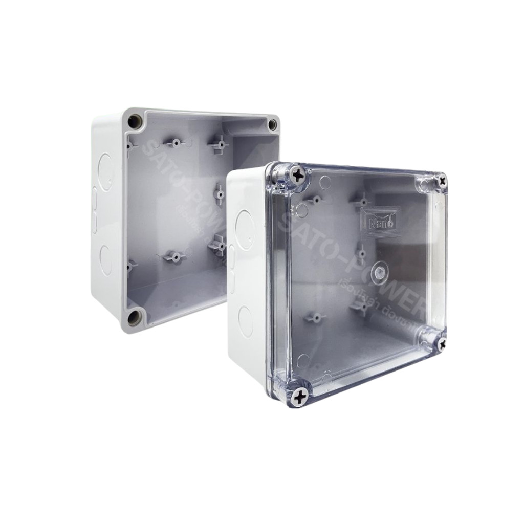 NANO กล่องกันน้ำพลาสติก NANO-204CW ฝาใส กล่องกันฝน กล่องกันน้ำ กล่องพลาสติก ฝาใส Nano