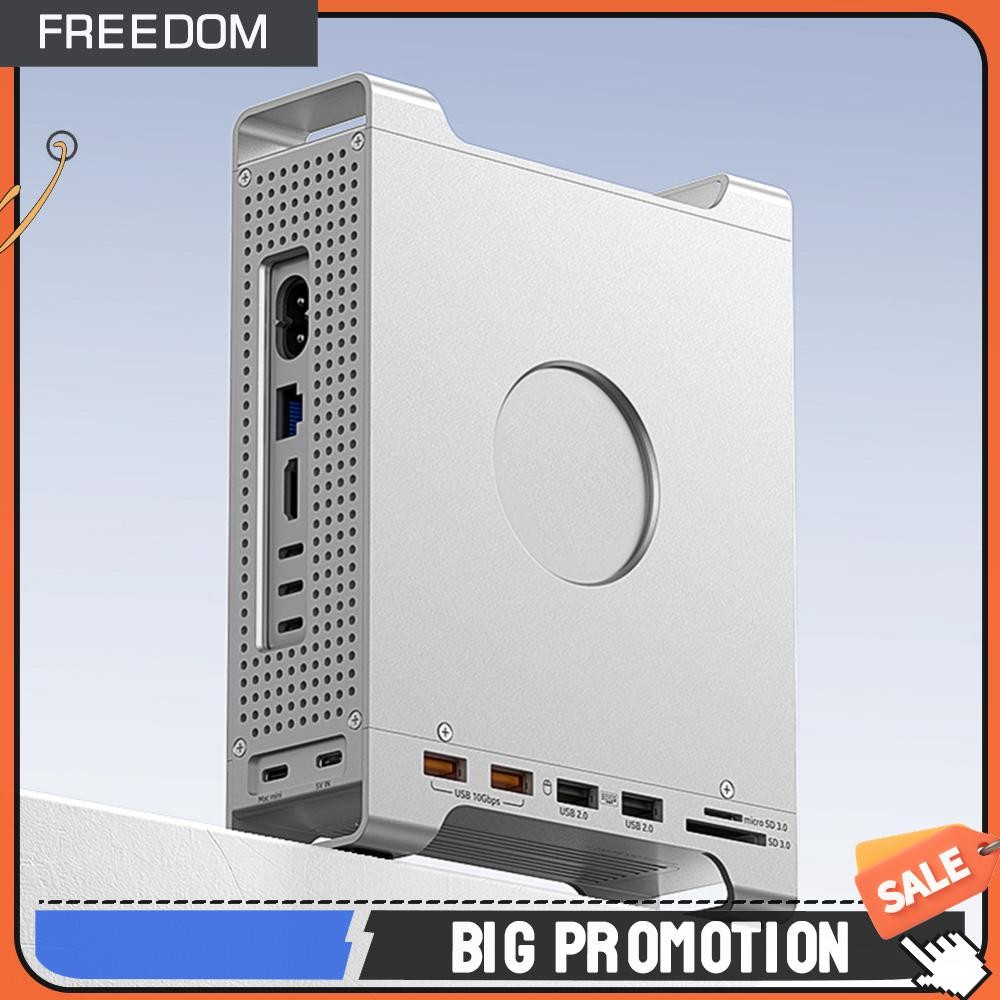 Docking Station พร้อม M.2 NVMe SSD Enclosure USB Hub สําหรับ Mac Mini M4 Bracket